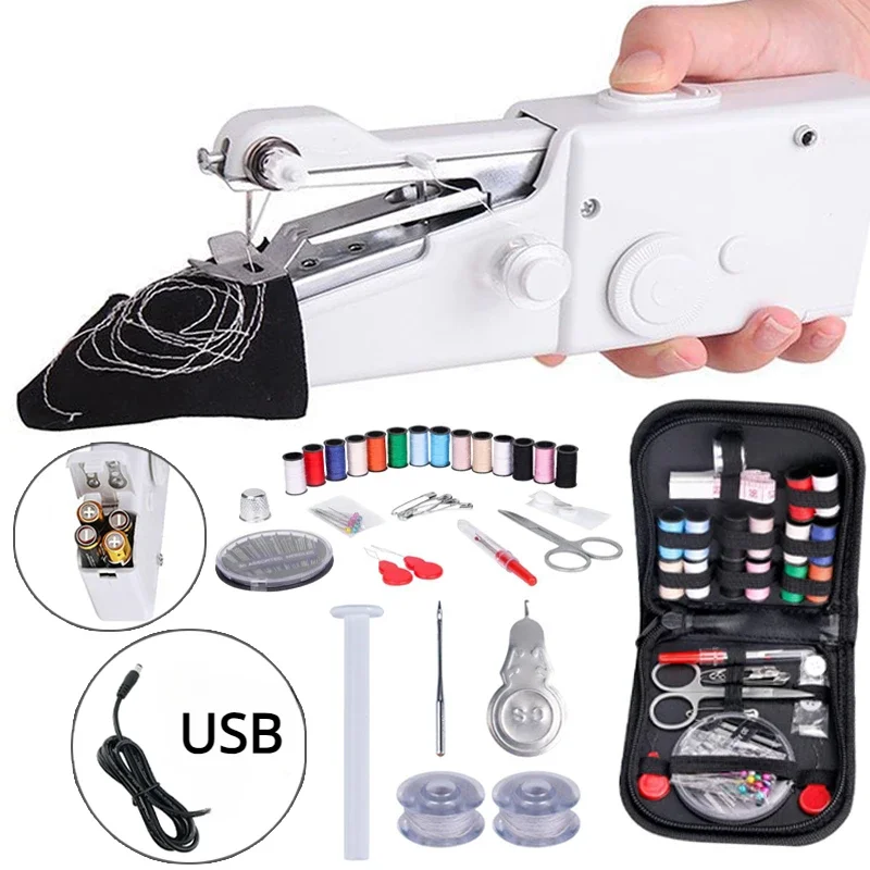Mini Electric Sewing Machine Handheld - Domestic Sewing Machine Presser Foot Diy