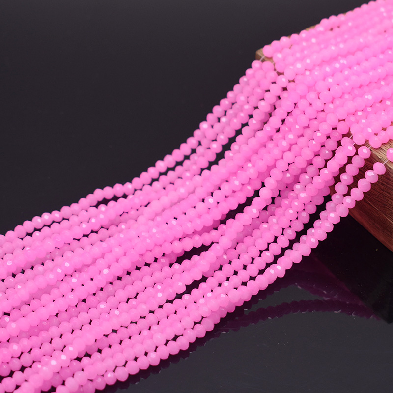 Glass Seed Beads 2Mm Jewelry Making - Bright peach pink 1 2 3