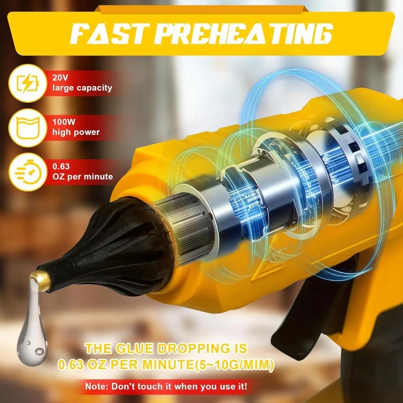 Original Cordless Electric Han - огляд і ціна Hot Melt Glue Gun Cordless