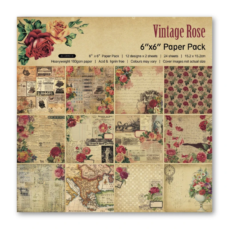 Scrapbook Pad Assorted Pattern - огляд і ціна Vintage Junk Journal Scrapbooking Paper