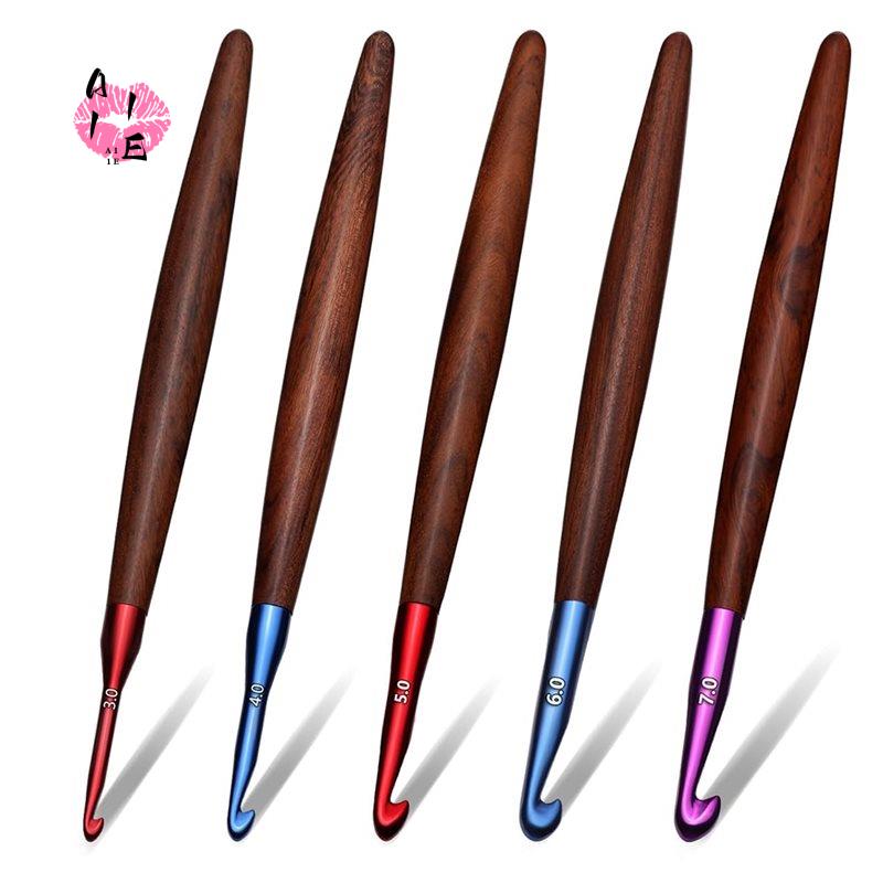 A11E-Crochet Hooks Set, Ergono - огляд і ціна Wooden Crochet Hooks Ergonomic Handle