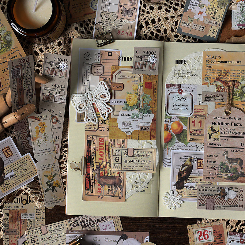 30 pcs Vintage material paper  - огляд і ціна Vintage Junk Journal Scrapbooking Paper