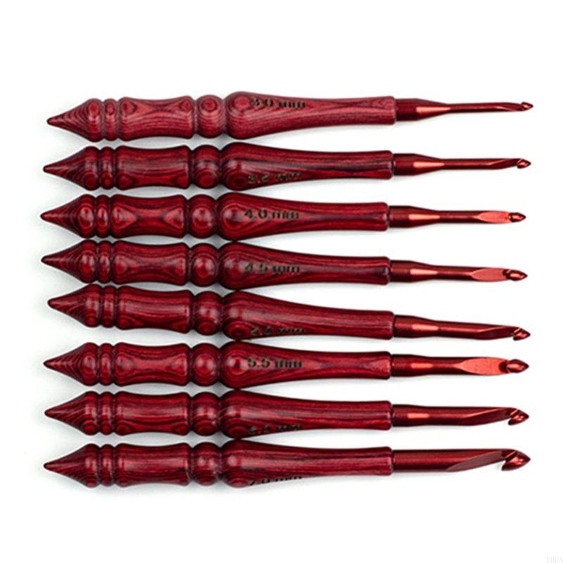 8Pcs Wooden Handle Crochet Hoo - огляд і ціна Wooden Crochet Hooks Ergonomic Handle