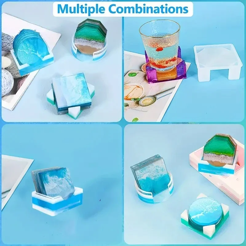 5Pcs/Set DlY Epoxy Resin Cup C - огляд і ціна Silicone Epoxy Resin Molds Set