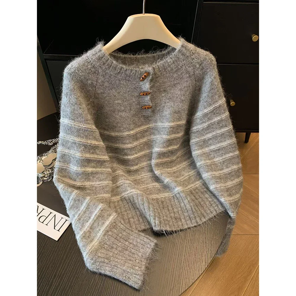 Autumn Winter Women's Striped  - огляд і ціна Embroidery