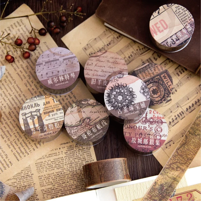 18.5mm*2m Vintage Washi Paper  - огляд і ціна Vintage Junk Journal Scrapbooking Paper