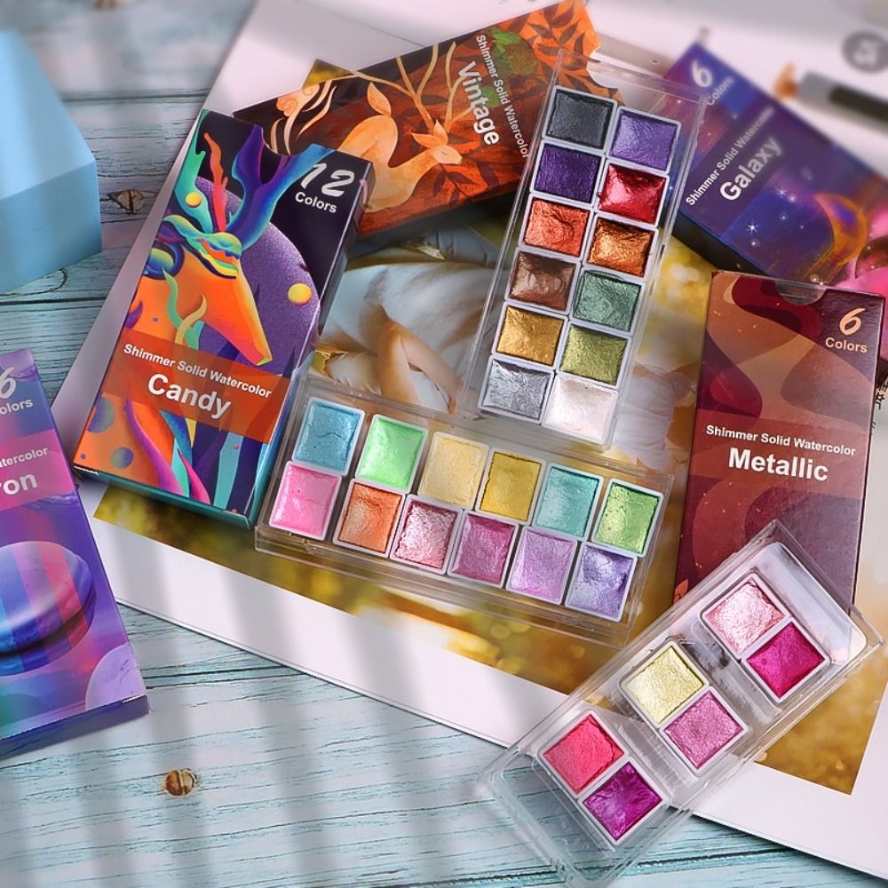 Portable Solid Watercolor Pain - огляд і ціна Watercolor Paint Set Solid Pigment