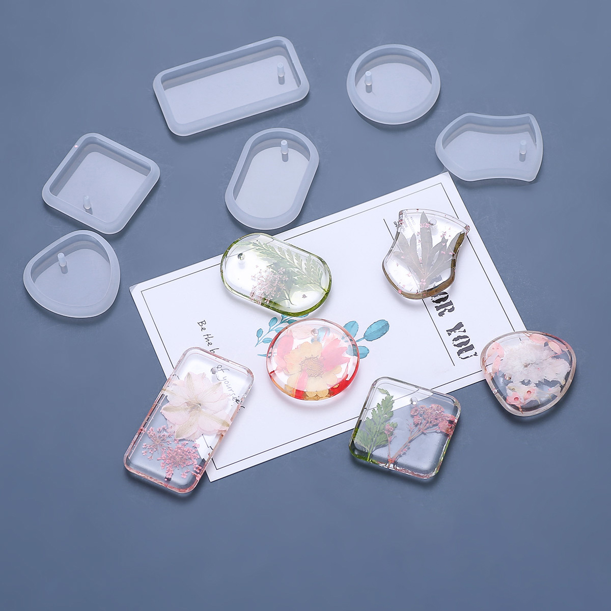 1/6/10pcs DIY Keychain Pendant - огляд і ціна Silicone Epoxy Resin Molds Set