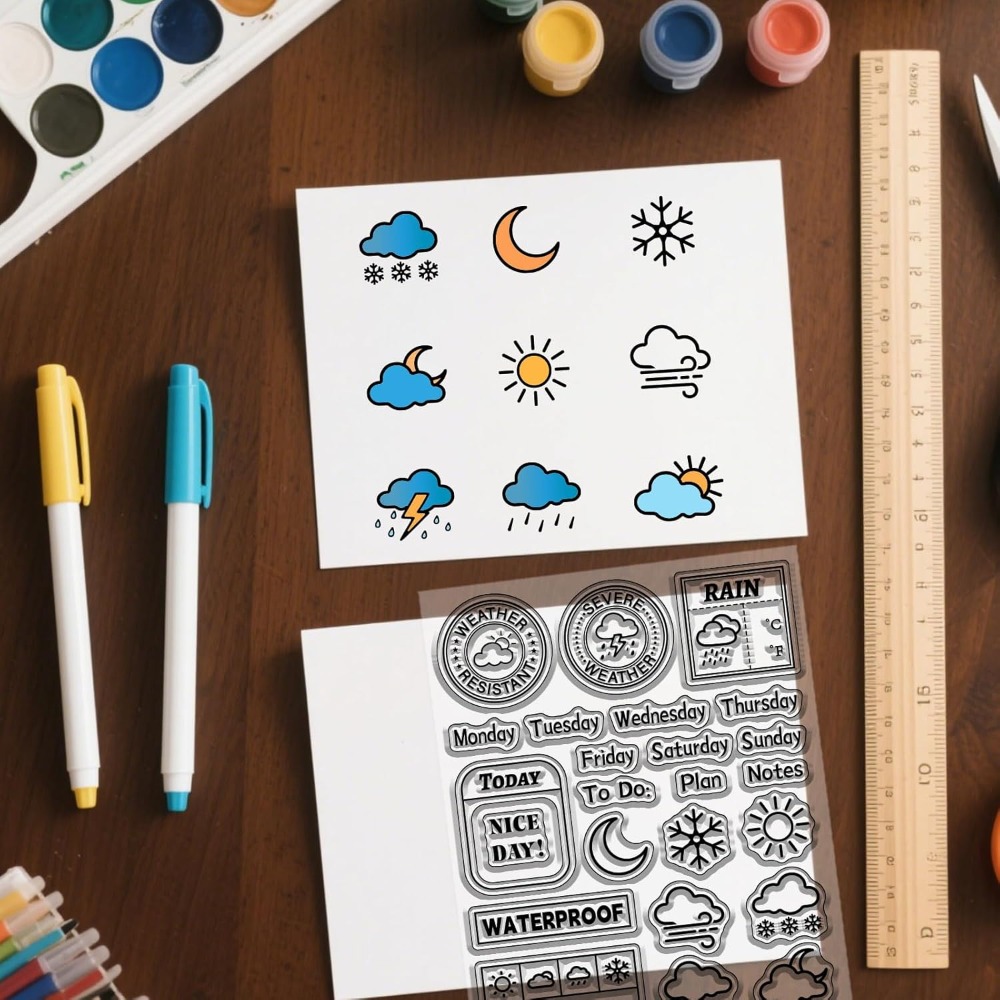 Weather Diary Clear Stamp for  - огляд і ціна Clear Silicone Stamps For Card Making