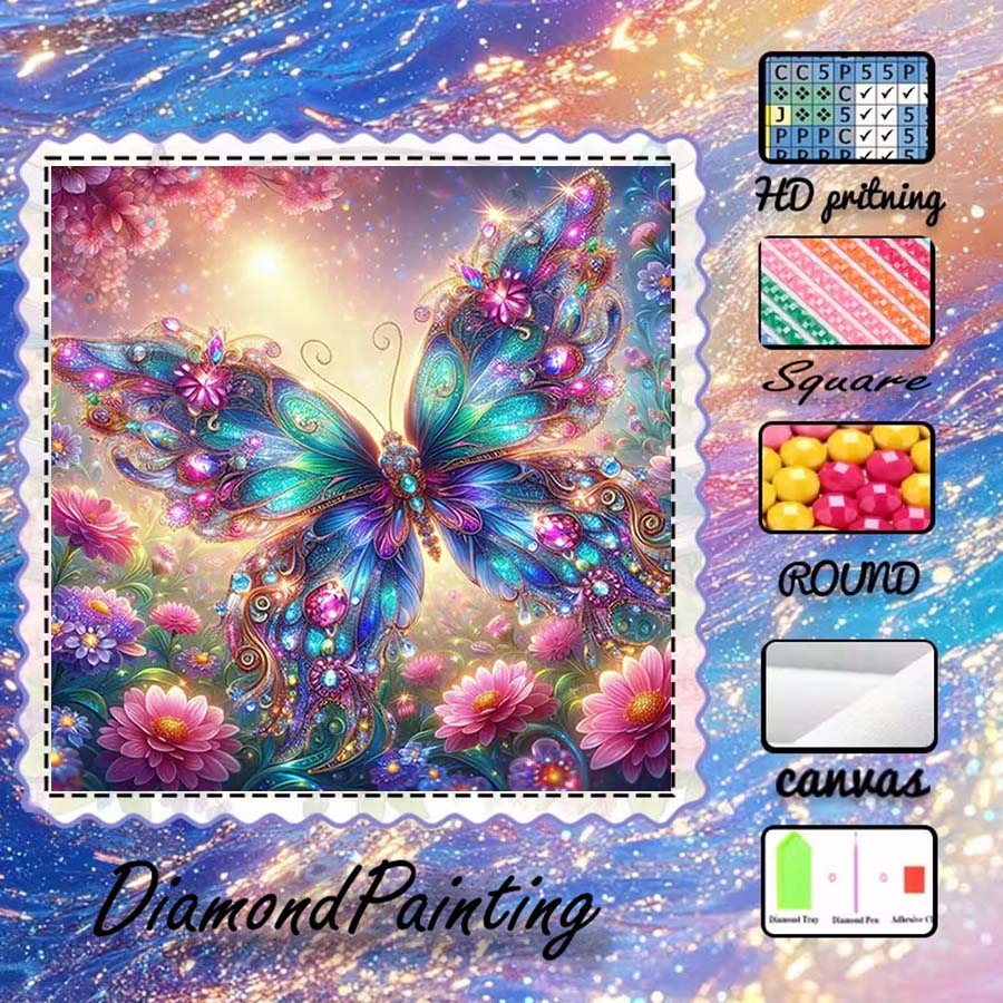 1 piece 5D DIY flocking cloth, - огляд і ціна 5D Diamond Painting Kit Full Drill