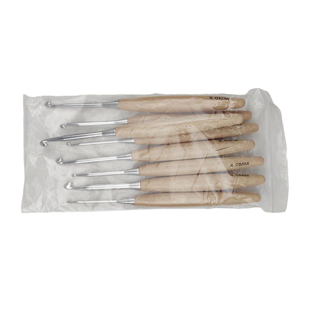 8Pcs Wood Crochet Hooks16.5cm  - огляд і ціна Wooden Crochet Hooks Ergonomic Handle