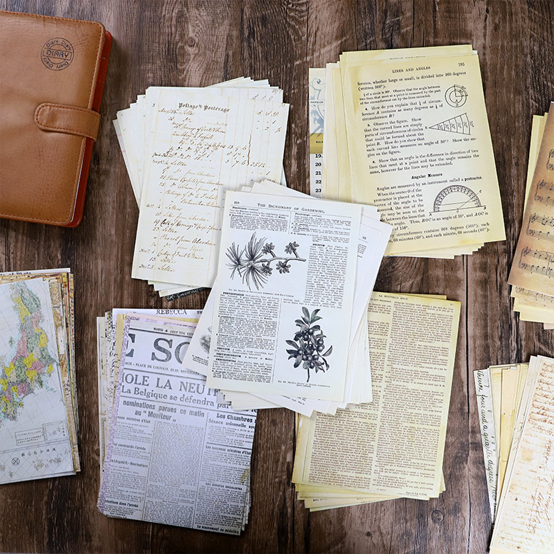 30 Pcs Old Map Flower Letters  - огляд і ціна Vintage Junk Journal Scrapbooking Paper