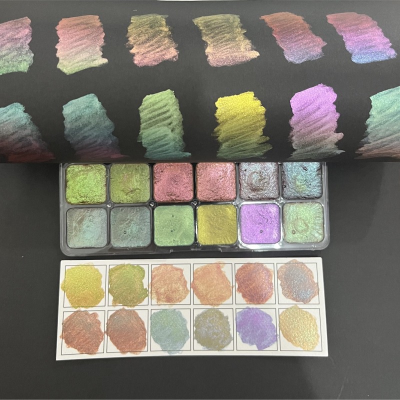 Chameleon Solid Watercolor Pai - огляд і ціна Watercolor Paint Set Solid Pigment