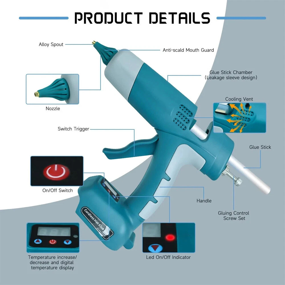 Newest Cordless Hot Melt Glue  - огляд і ціна Hot Melt Glue Gun Cordless