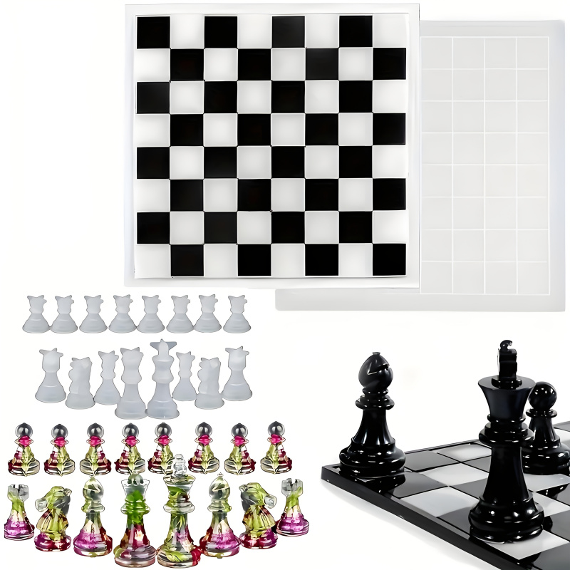 11Chessboard16Resin Silicone M - огляд і ціна Silicone Epoxy Resin Molds Set