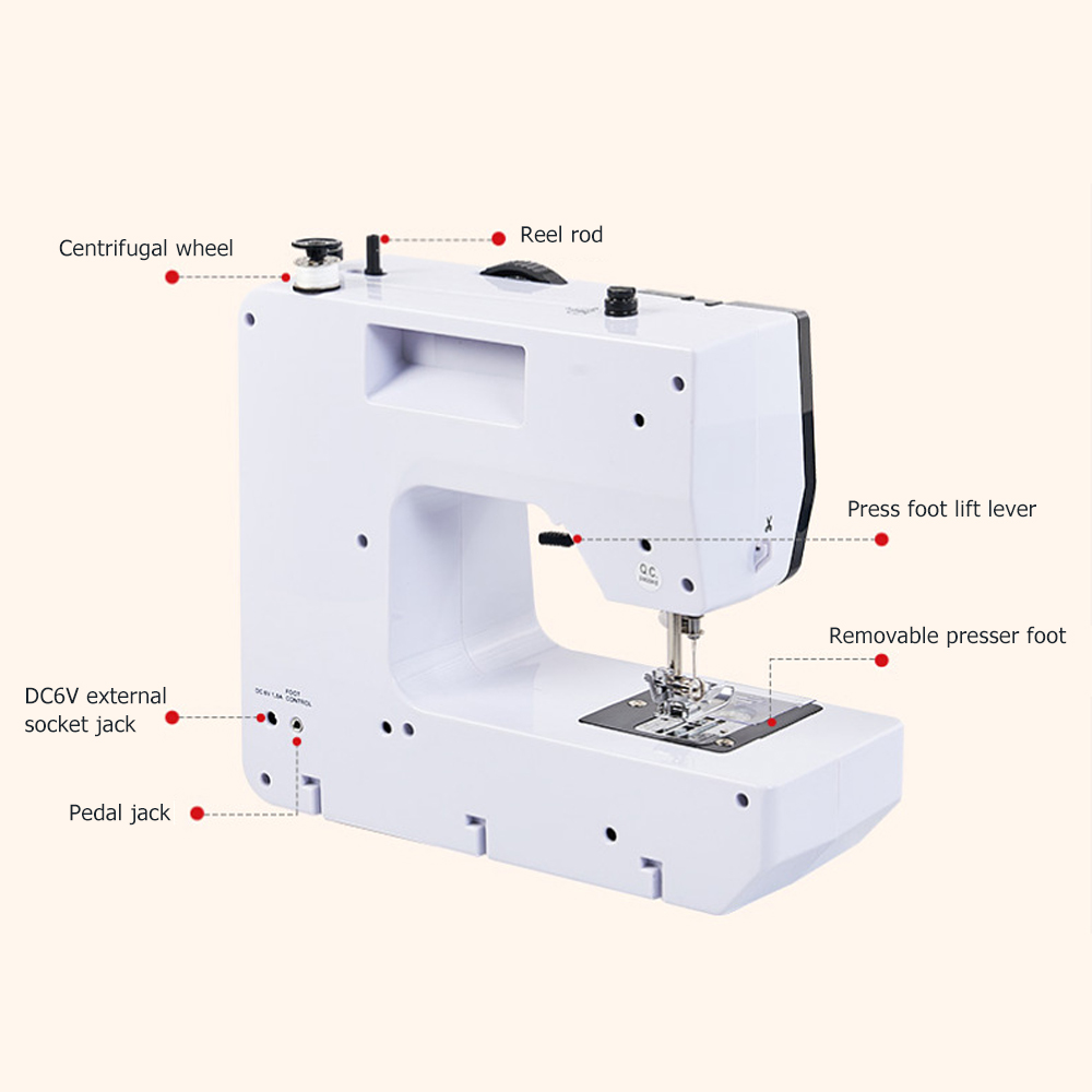 White Portable Sewing Machine  - огляд і ціна Mini Electric Sewing Machine Handheld