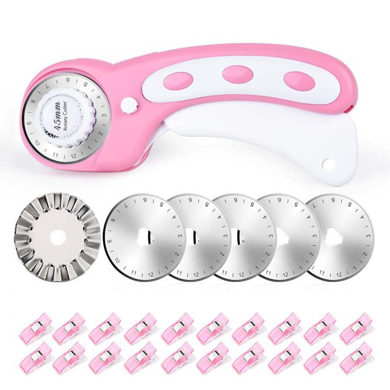 Rotary Cutter Set Pink - Quilt - огляд і ціна Rotary Cutter For Fabric 45Mm
