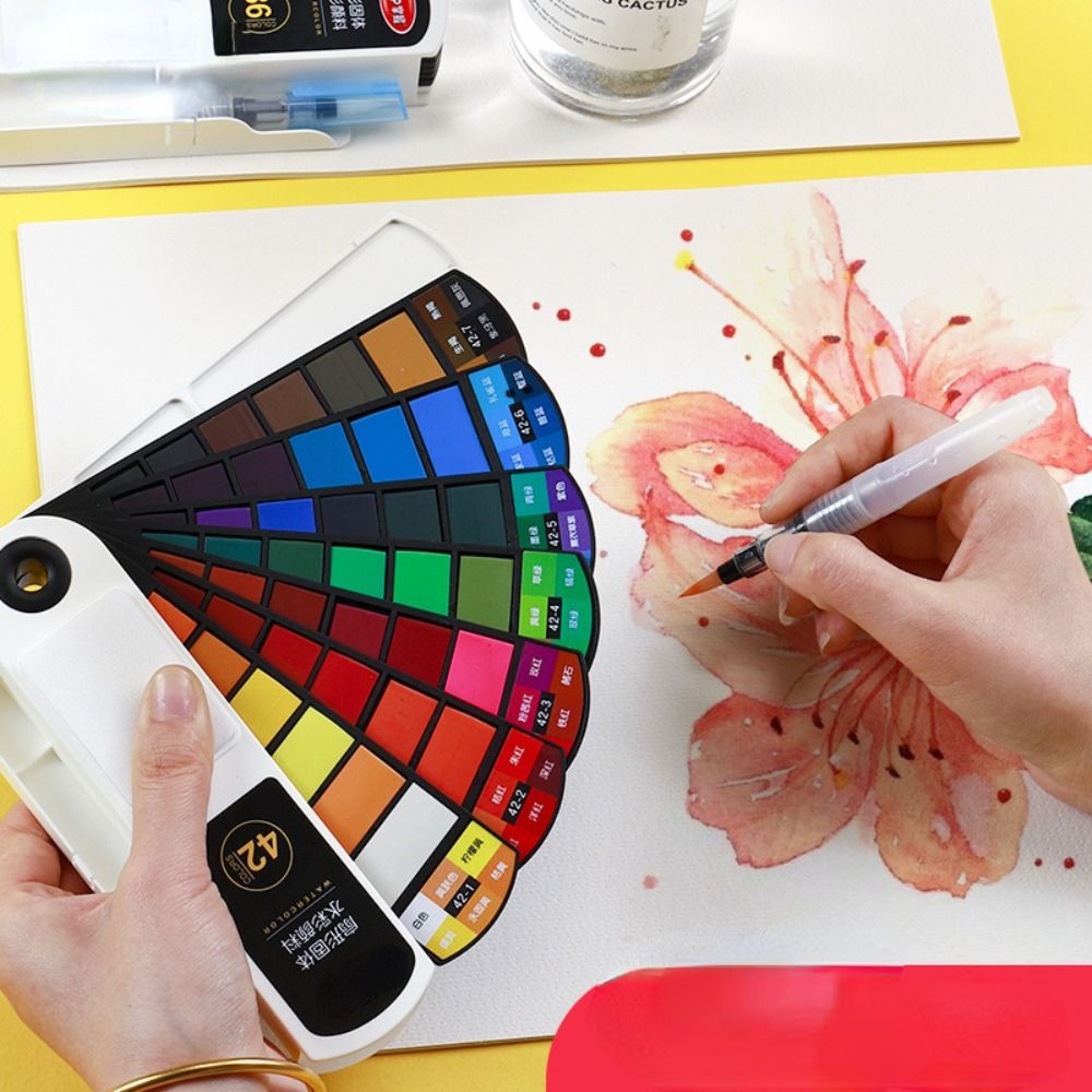 Folding Watercolor Paint Set w - огляд і ціна Watercolor Paint Set Solid Pigment