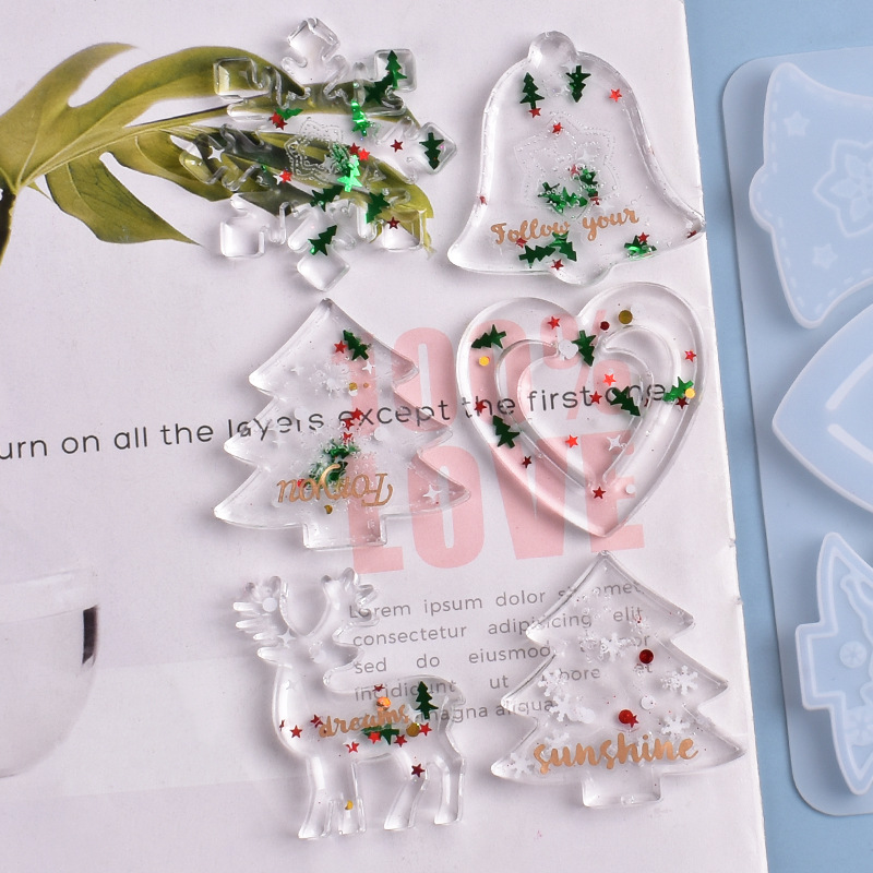 Christmas Mold DIY Resin Cryst - огляд і ціна Silicone Epoxy Resin Molds Set
